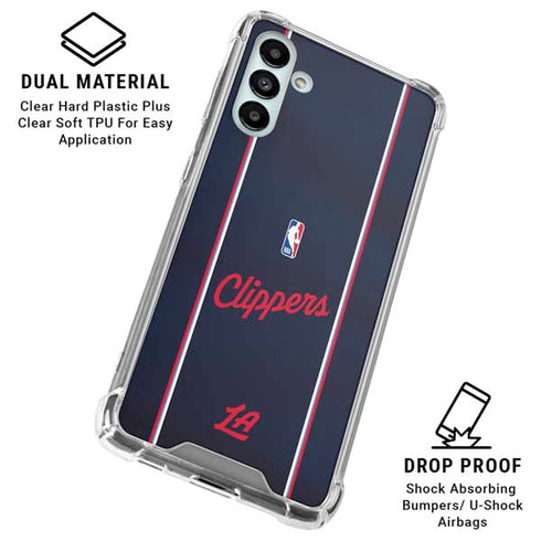 NBA LA Clippers Jersey Galaxy A13 5G Clear Case