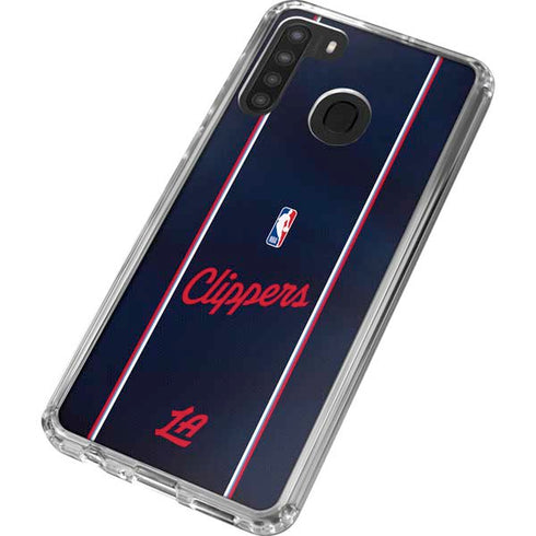 NBA LA Clippers Jersey Galaxy A21 Clear Case