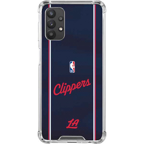 NBA LA Clippers Jersey Galaxy A32 5G Clear Case