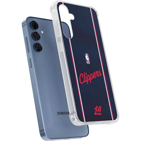 NBA LA Clippers Jersey Galaxy A55 5G Clear Case