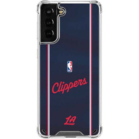NBA LA Clippers Jersey Galaxy S21 Plus 5G Clear Case