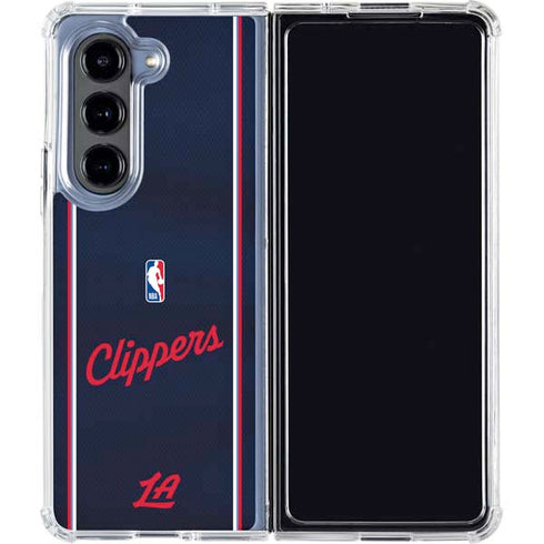 NBA LA Clippers Jersey Galaxy Z Fold5 5G Clear Case