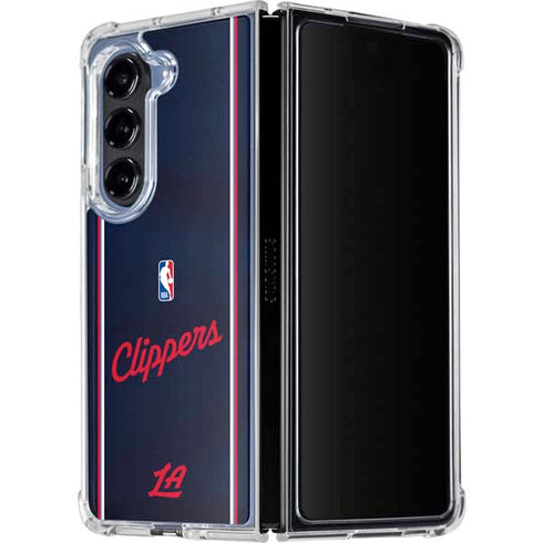 NBA LA Clippers Jersey Galaxy Z Fold5 5G Clear Case