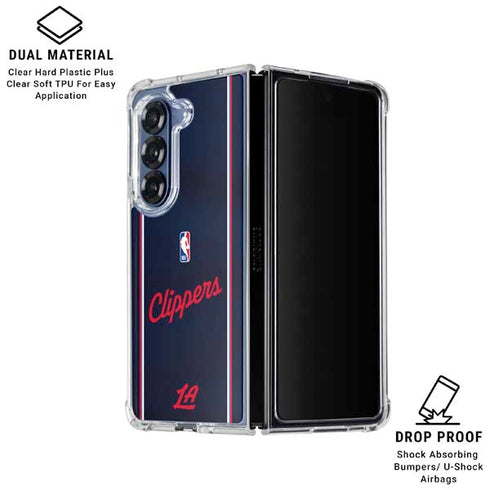 NBA LA Clippers Jersey Galaxy Z Fold6 Clear Case