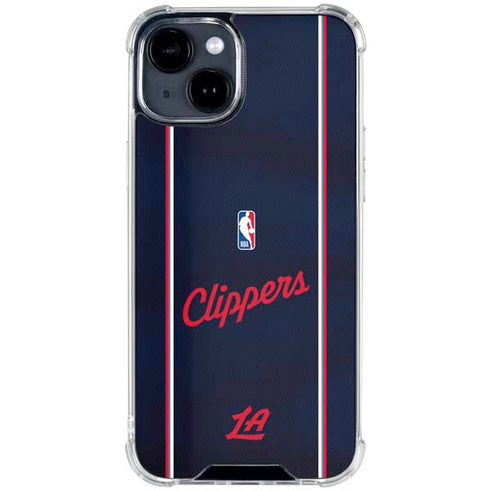 NBA LA Clippers Jersey iPhone 15 Plus Clear Case