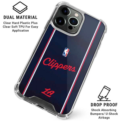 NBA LA Clippers Jersey iPhone 15 Pro Clear Case