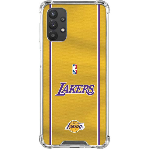 NBA Los Angeles Lakers Jersey Galaxy A32 5G Clear Case
