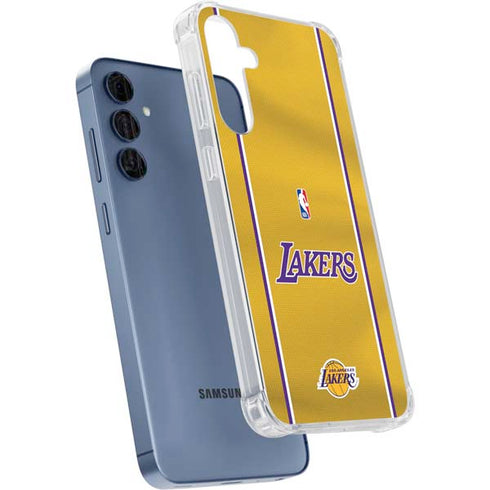 NBA Los Angeles Lakers Jersey Galaxy A35 5G Clear Case