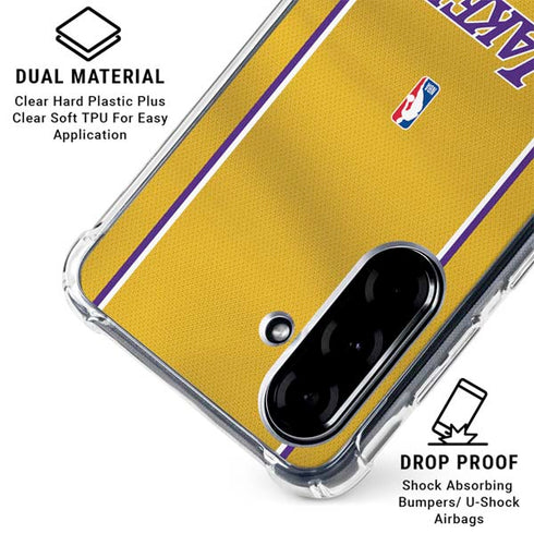 NBA Los Angeles Lakers Jersey Galaxy A36 5G Clear Case