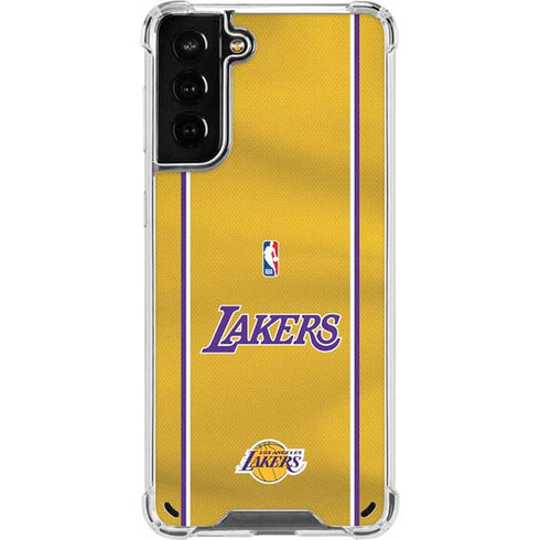 NBA Los Angeles Lakers Jersey Galaxy S21 Plus 5G Clear Case