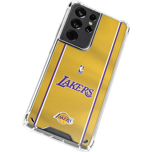 NBA Los Angeles Lakers Jersey Galaxy S21 Ultra 5G Clear Case