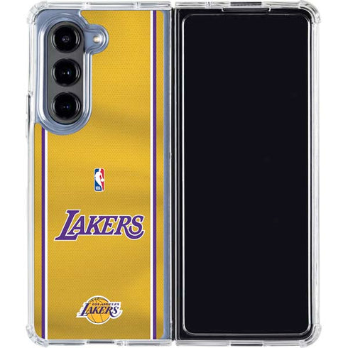 NBA Los Angeles Lakers Jersey Galaxy Z Fold5 5G Clear Case