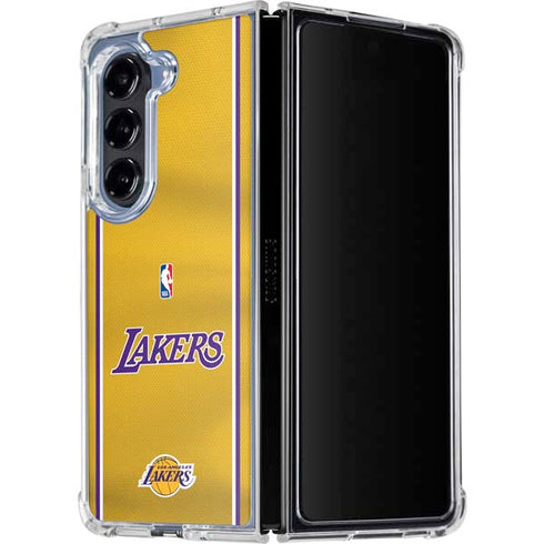 NBA Los Angeles Lakers Jersey Galaxy Z Fold5 5G Clear Case