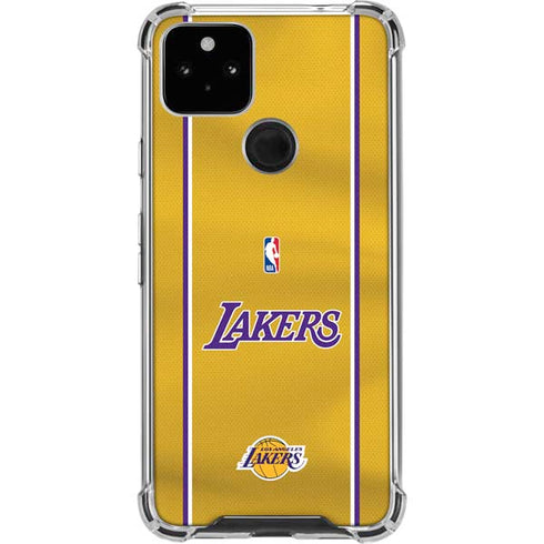 NBA Los Angeles Lakers Jersey Google Pixel 5a 5G Clear Case