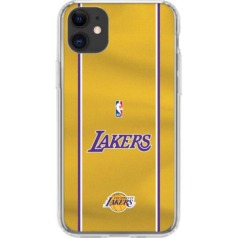 NBA Los Angeles Lakers Jersey iPhone 11 Clear Case
