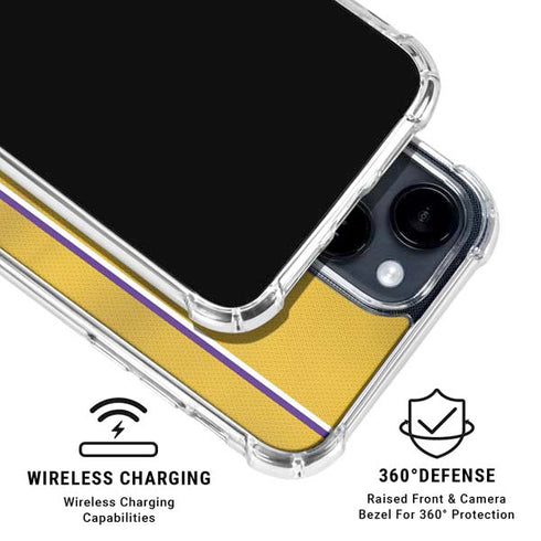 NBA Los Angeles Lakers Jersey iPhone 14 Plus Clear Case