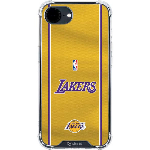 NBA Los Angeles Lakers Jersey iPhone 16e Clear Case