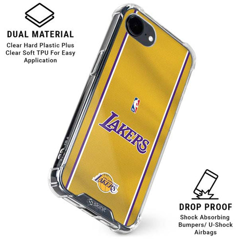 NBA Los Angeles Lakers Jersey iPhone 16e Clear Case