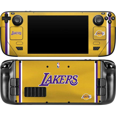 NBA Los Angeles Lakers Jersey Steam Deck Handheld Gaming Computer OLED Skin
