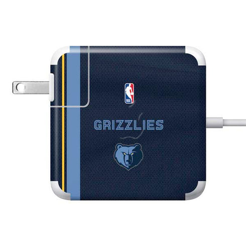 NBA Memphis Grizzlies Jersey 85W Power Adapter (15 and 17 inch MacBook Pro Charger) Skin