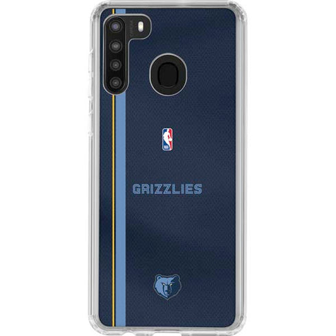 NBA Memphis Grizzlies Jersey Galaxy A21 Clear Case