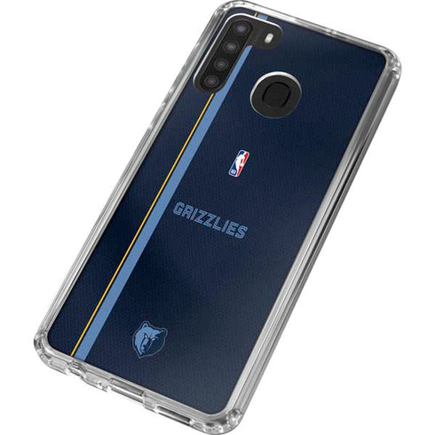 NBA Memphis Grizzlies Jersey Galaxy A21 Clear Case