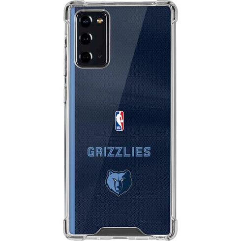 NBA Memphis Grizzlies Jersey Galaxy Note20 5G Clear Case