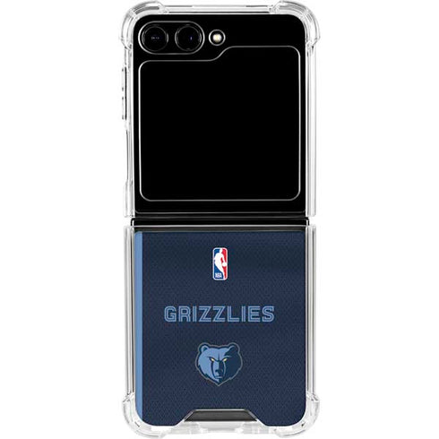 NBA Memphis Grizzlies Jersey Galaxy Z Flip6 Clear Case