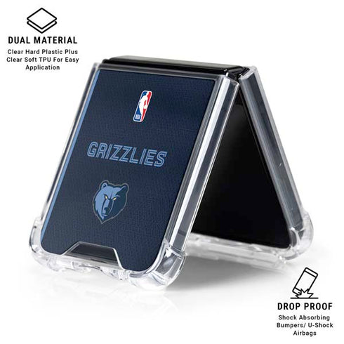 NBA Memphis Grizzlies Jersey Galaxy Z Flip6 Clear Case