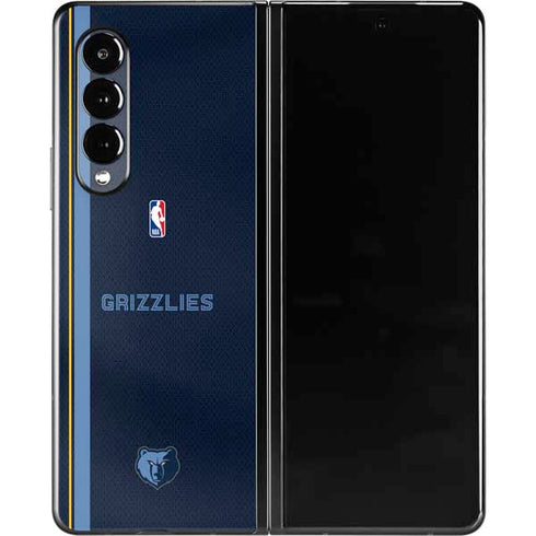 NBA Memphis Grizzlies Jersey Galaxy Z Fold3 5G Skin