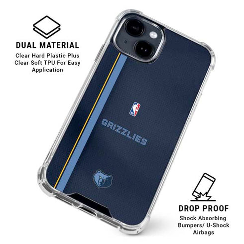 NBA Memphis Grizzlies Jersey iPhone 14 Plus Clear Case