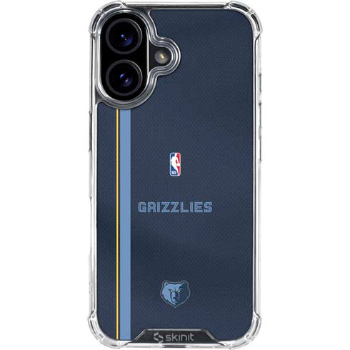 NBA Memphis Grizzlies Jersey iPhone 16 Clear Case