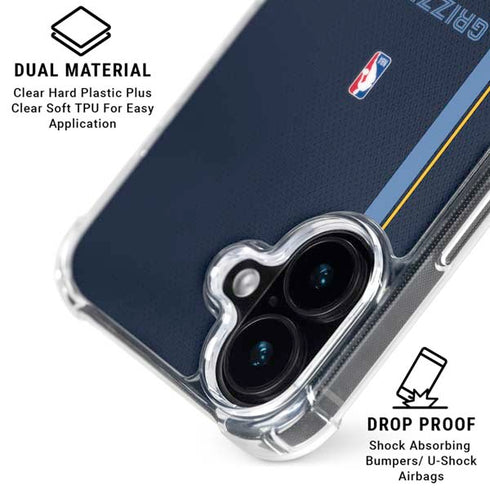 NBA Memphis Grizzlies Jersey iPhone 16 Clear Case
