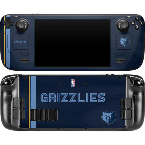 NBA Memphis Grizzlies Jersey Steam Deck Handheld Gaming Computer OLED Skin