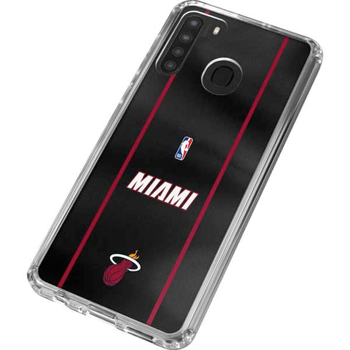NBA Miami Heat Jersey Galaxy A21 Clear Case