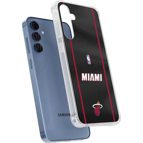 NBA Miami Heat Jersey Galaxy A35 5G Clear Case
