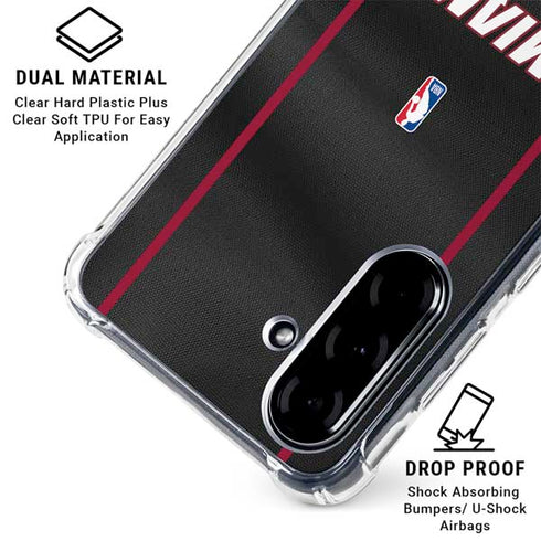 NBA Miami Heat Jersey Galaxy A36 5G Clear Case