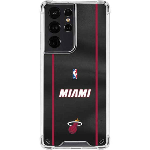 NBA Miami Heat Jersey Galaxy S21 Ultra 5G Clear Case