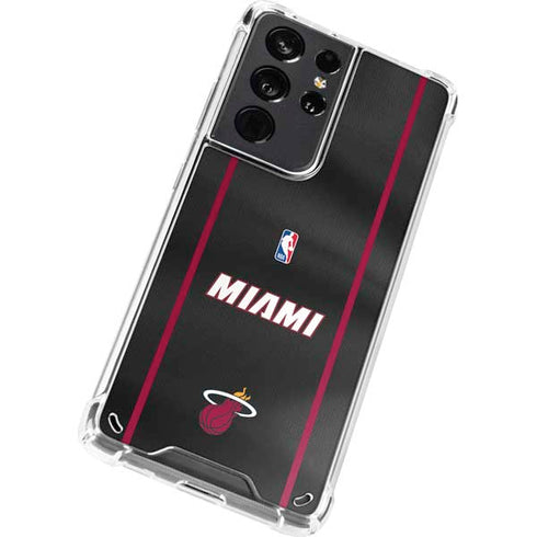 NBA Miami Heat Jersey Galaxy S21 Ultra 5G Clear Case