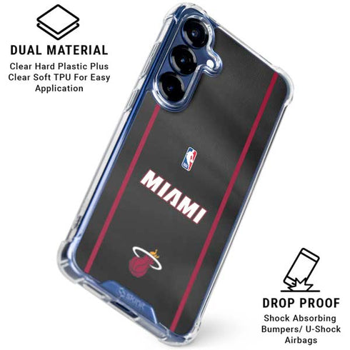 NBA Miami Heat Jersey Galaxy S25 Plus Clear Case