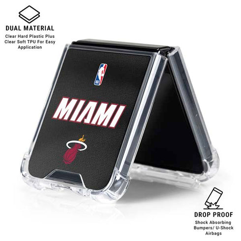 NBA Miami Heat Jersey Galaxy Z Flip6 Clear Case