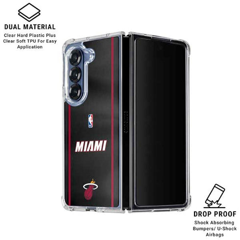 NBA Miami Heat Jersey Galaxy Z Fold6 Clear Case