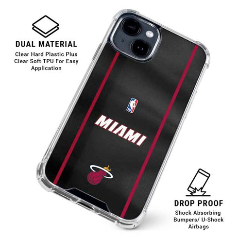 NBA Miami Heat Jersey iPhone 14 Plus Clear Case