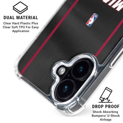 NBA Miami Heat Jersey iPhone 16 Clear Case