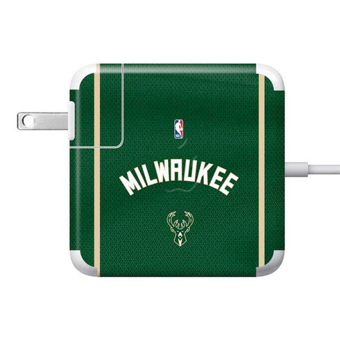 NBA Milwaukee Bucks Jersey 85W Power Adapter (15 and 17 inch MacBook Pro Charger) Skin