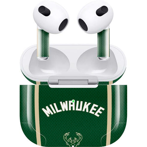 NBA Milwaukee Bucks Jersey Apple AirPods (3rd Gen 2021) Skin