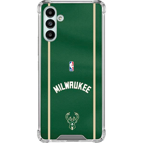 NBA Milwaukee Bucks Jersey Galaxy A13 5G Clear Case