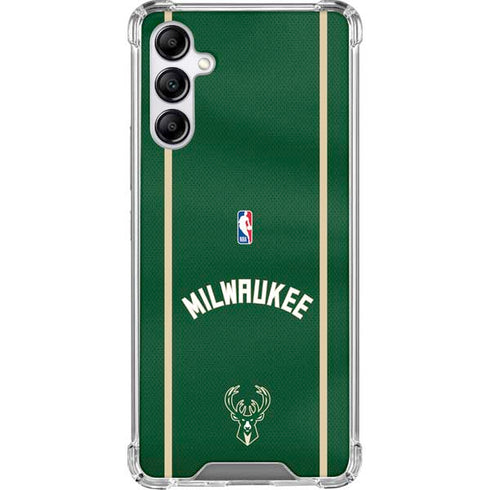 NBA Milwaukee Bucks Jersey Galaxy A14 5G Clear Case