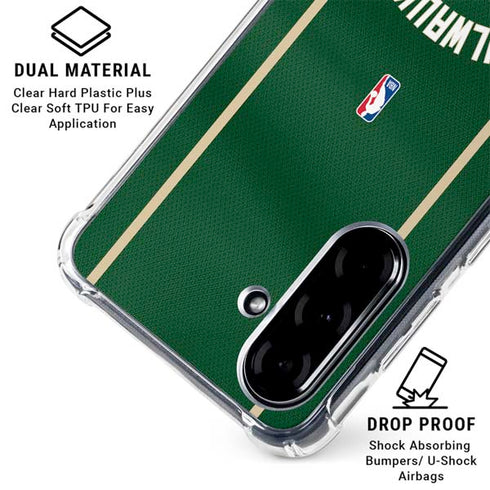 NBA Milwaukee Bucks Jersey Galaxy A36 5G Clear Case