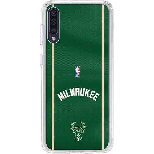 NBA Milwaukee Bucks Jersey Galaxy A50 Clear Case